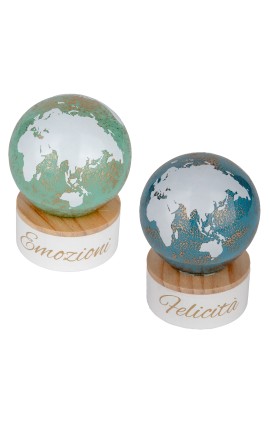 Bomboniera Matrimonio Compleanno Mappamondo Led 2 Colori Assortiti
