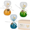 Bomboniera Matrimonio Compleanno Comunione Clessidra Cuore 3 Colori Assortiti Con Box