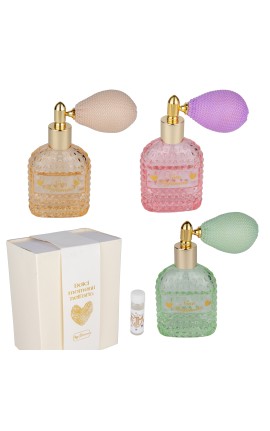 Bomboniera Matrimonio Compleanno Comunione  Profumatore Diffusore Spray Vetro 3 Colori Assortiti  Con Box