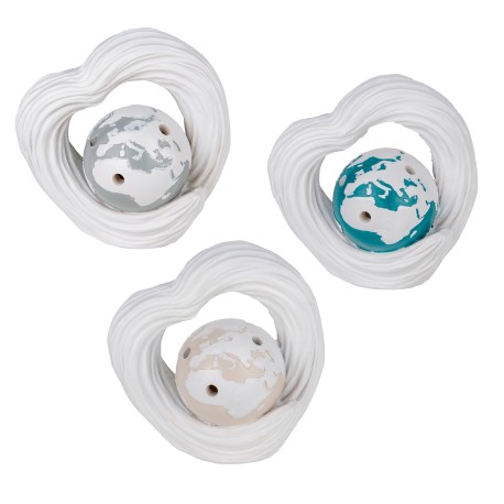 Bomboniera Matrimonio Compleanno Comunione Mappamondo Led Cuori 2 Colori Assortiti