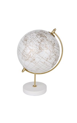 Bomboniera Matrimonio Comunione Mappamondo Girevole Vojage Oro h.21 Cm