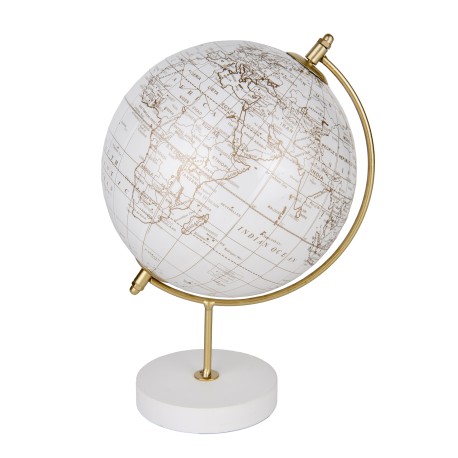 Bomboniera Matrimonio Comunione Mappamondo Girevole Vojage Oro h.21 Cm