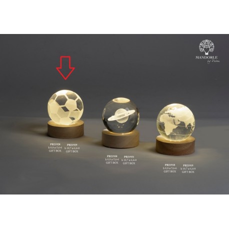 Bomboniera Comunione Compleanno Globo Su Base Led Pallone con Box