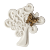 Gessetto Decorativo Albero della Vita Dettaglio in Legno Farfalla 4 cm