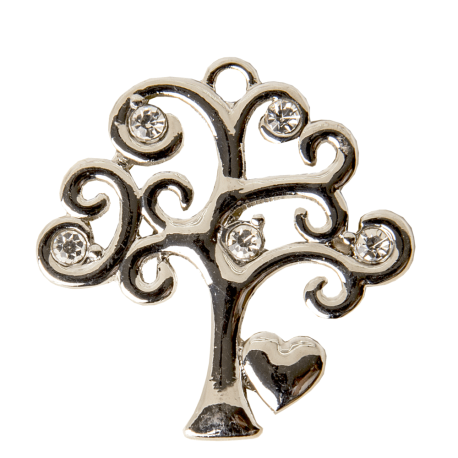 Albero della Vita Cuore in Zama con Strass