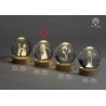 Bomboniera Matrimonio  Globo Su Base Led Coppia Sposi 25 Esimo Anniversario con Box