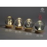 Bomboniera Matrimonio  Globo Su Base Led Coppia Sposi 50° Esimo Anniversario con Box