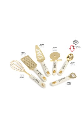 Bomboniera Matrimonio Cucchiaio da Gelato Oro e Bianco Con Box