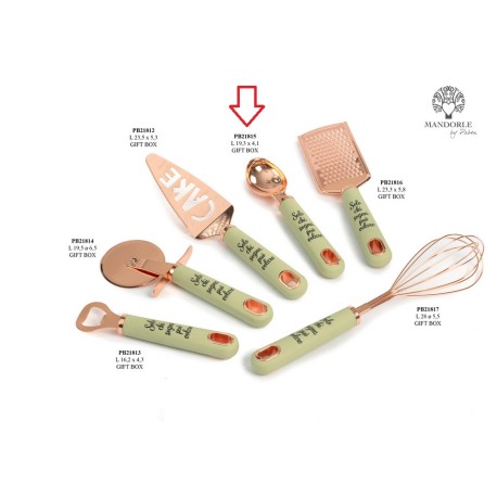 Bomboniera Matrimonio Cucchiaio da Gelato Rame e Verde Con Box