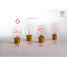 Bomboniera Matrimonio Lampadina Led Metallo e Vetro Con Scritta Love