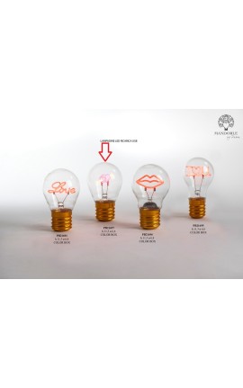 Bomboniera Matrimonio Lampadina Led Metallo e Vetro Con Cuori Trafitti