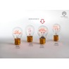 Bomboniera Matrimonio Lampadina Led Metallo e Vetro Con Labbra Con Box
