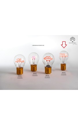 Bomboniera Matrimonio Lampadina Led Metallo e Vetro I LOVE YOU Con Box