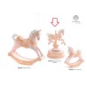 Bomboniera Battesimo Carillon Cavalluccio Da Giostra Cavallo Rosa e Oro