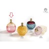 Bomboniera Matrimonio Compleanno Scatola Vetro Portaconfetti Bon Bon Giallo e Fucsia Con Box
