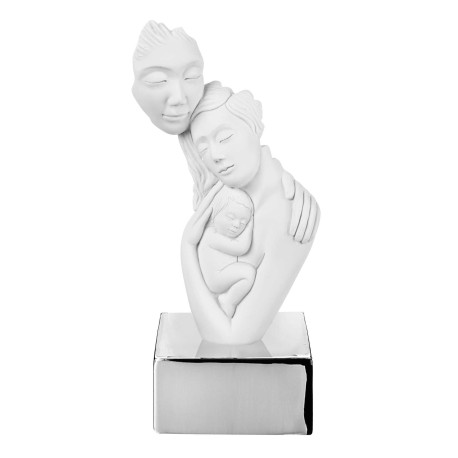 Bomboniera Battesimo Nascita Comunione Scultura Sacra Famiglia Argento Bongelli Preziosi