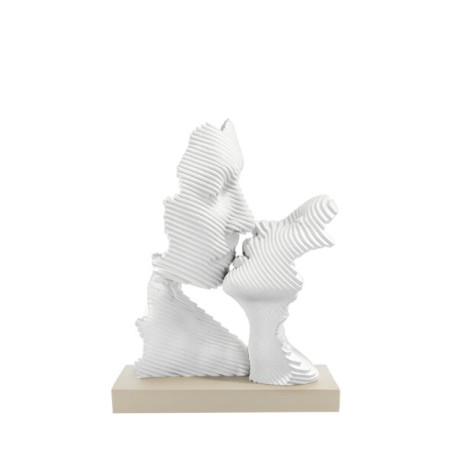 Bomboniera Bongelli Coppia Sposi Bacio Bianco Stilizzato Con Box