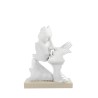 Bomboniera Bongelli Coppia Sposi Bacio Bianco Stilizzato Con Box