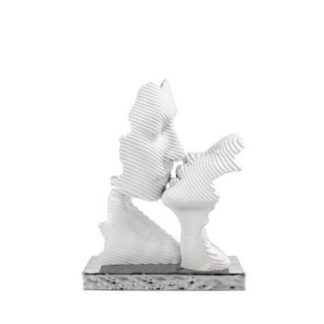 Bomboniera Bongelli Coppia Sposi Bacio Bianco Stilizzato Con Box