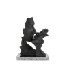 Bomboniera Bongelli Scultura Coppia Sposi Bacio Stilizzato Nero e Argento Con Box
