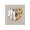 Bomboniera Bongelli Scultura Quadretto Cuore Oro e Bianco Stilizzato Base Nocciola  Con Box