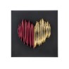 Bomboniera Bongelli Scultura Quadretto Cuore Rosso e Oro Stilizzato Base Nero Con Box