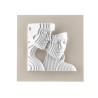 Bomboniera Bongelli Scultura Quadretto Coppia Sposi Stilizzata Base Nocciola Con Box