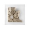 Bomboniera Bongelli Scultura Quadretto Coppia Sposi Stilizzata Nocciola  Base Bianca Con Box