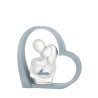 Bomboniera Bongelli Coppia Sposi Cuore Love Stilizzata  Bianca Con Box