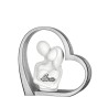 Bomboniera Bongelli Coppia Sposi Cuore Love Stilizzata  Bianca Con Box