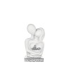 Bomboniera Bongelli Coppia Sposi Abbraccio Cuore Bianca Con Base Con Box