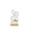 Bomboniera Bongelli Coppia Sposi Abbraccio Cuore Bianca Con Base Con Box