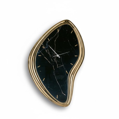 Bongelli Preziosi Orologio Sagomato Effetto Marmo Nero e Cornice Oro