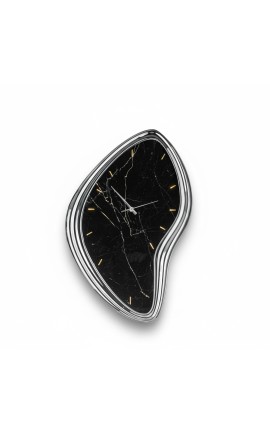 Bongelli Preziosi Orologio Sagomato Effetto Marmo Nero e Cornice Argento