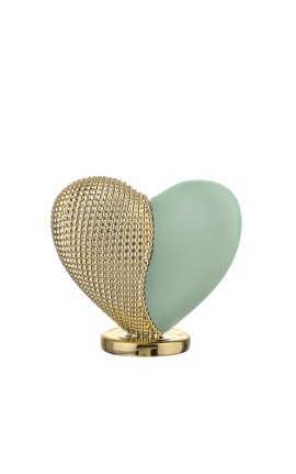 Bomboniera Bongelli Cuore Cuoricino Marmorino Dettaglio Oro Con Box
