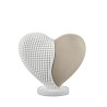 Bomboniera Bongelli Cuore Cuoricino Bianco e Nocciola Con Box