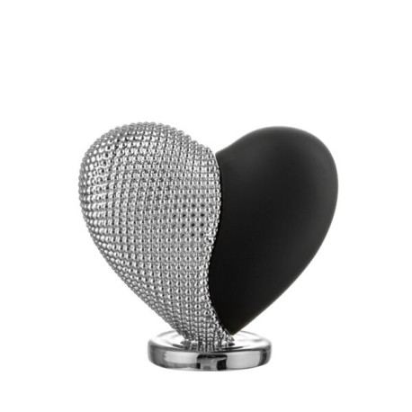 Bomboniera Bongelli Cuore Cuoricino Nero e Argento Con Box