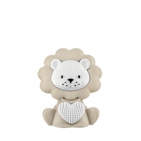 Bomboniera Bongelli Leoncino Con Cuore Base Colorata Con Box