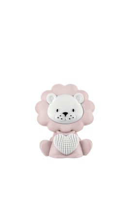 Bomboniera Bongelli Leoncino Con Cuore Base Colorata Con Box