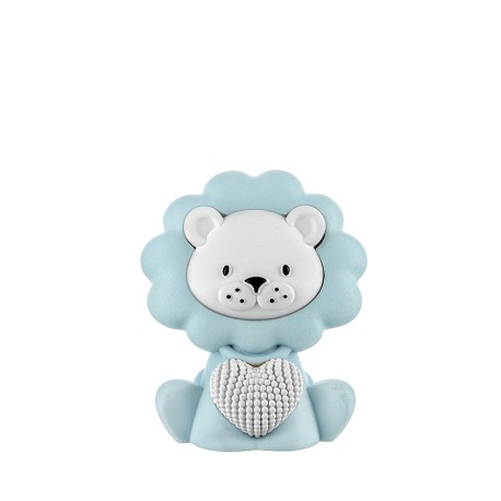 Bomboniera Bongelli Leoncino Con Cuore Base Colorata Con Box