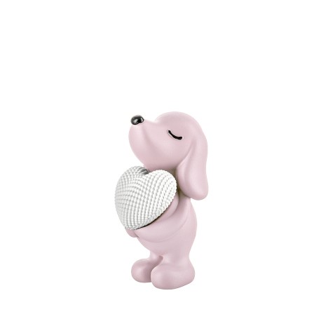Bomboniera Bongelli Cagnolino Con Cuore Base Colorata Con Box