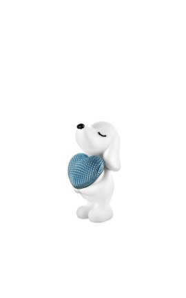 Bomboniera Bongelli Cagnolino Bianco Con Cuore Con Box
