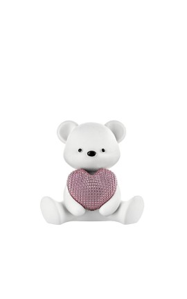 Bomboniera Bongelli Orsetto Bianco Con Cuore Con Box