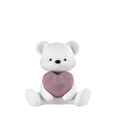 Bomboniera Bongelli Orsetto Bianco Con Cuore Con Box