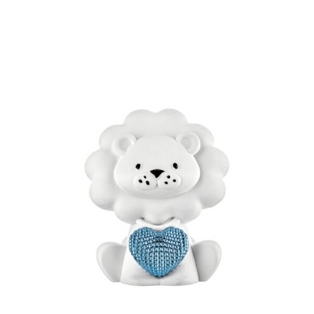 Bomboniera Bongelli Leoncino Bianco Con Cuore Con Box