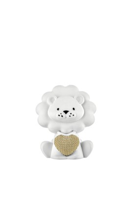 Bomboniera Bongelli Leoncino Bianco Con Cuore Con Box