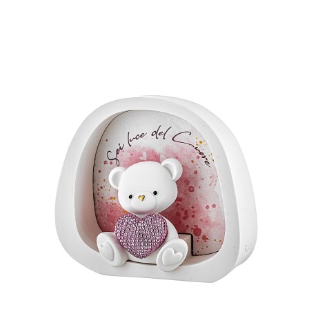 Bomboniera Bongelli Orsetto Con Cuore Luce Led Con Box
