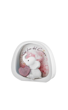 Bomboniera Bongelli Elefantino Con Cuore Luce Led Con Box