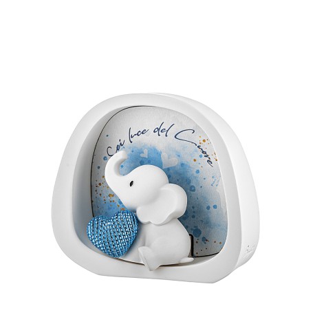 Bomboniera Bongelli Elefantino Con Cuore Luce Led Con Box