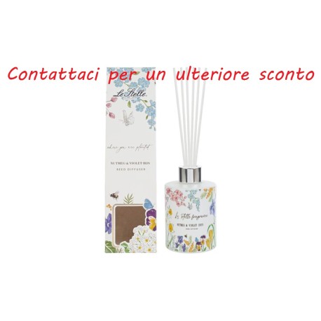 Bomboniera Matrimonio Profumatore Diffusore 165 ml Fleur Decoro Floreale Con Box